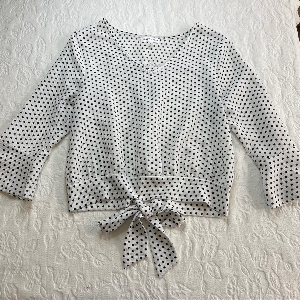 Honey Peace Women Blouse Polka-Dot Top